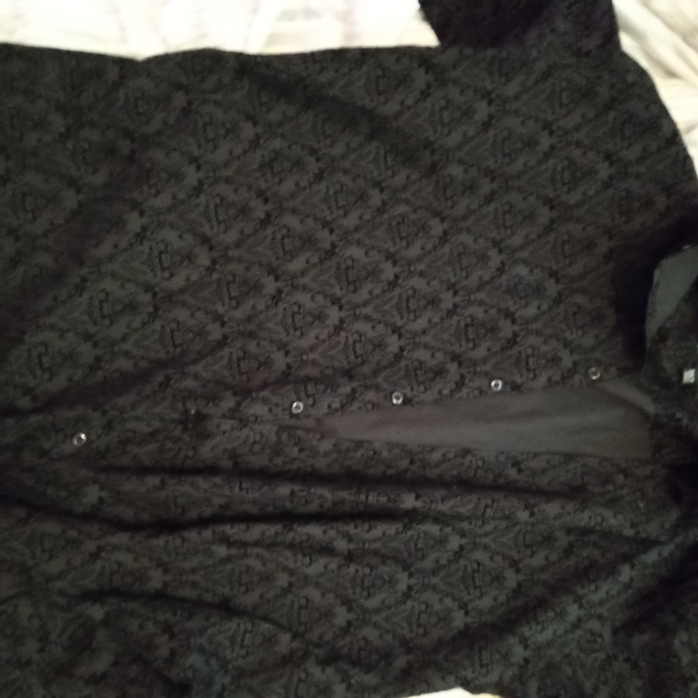 Beverly Hills Polo Club Black Patterned Polo Shirt